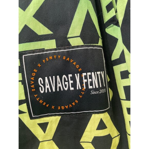 Savage X Fenty Pants Size Small Leisure X Oversized Trouser Black Streetwear - Picture 4 of 7